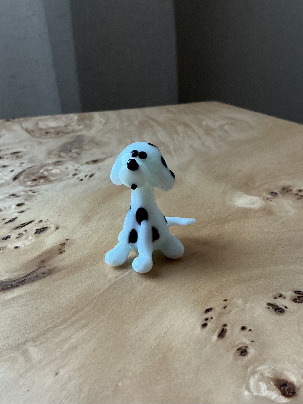 White and Black Dalmatian Dog Figurine - Decorative Pet Accent